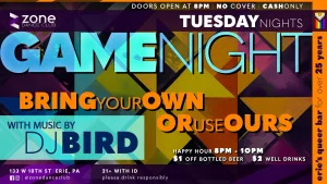 Tuesday Game Night at the Zone