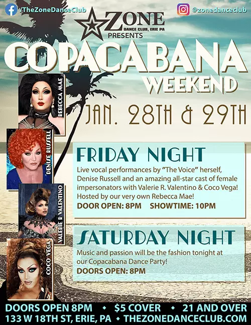 Copacabana Weekend at the Zone