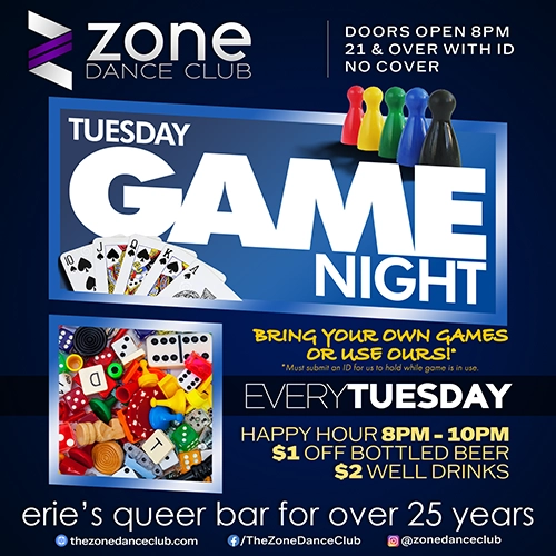 Tuesday Game Night at the Zone