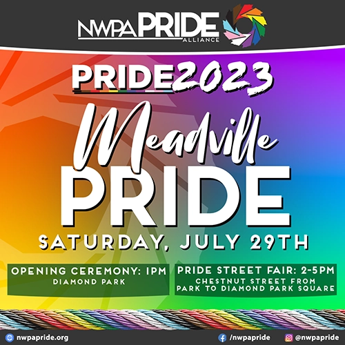 NWPA Pride - Meadville Pride - Saturday, July 29th
