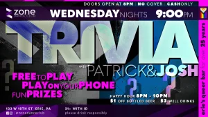 Wednesday Night Trivia at the Zone